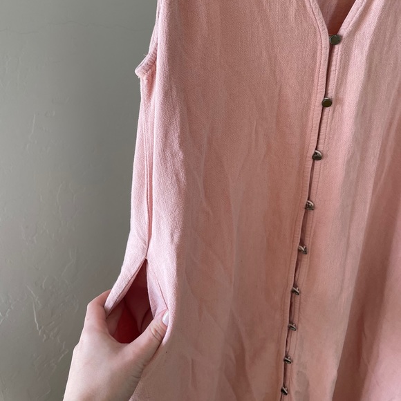Blush Pink Button Down Dress - Picture 9 of 9